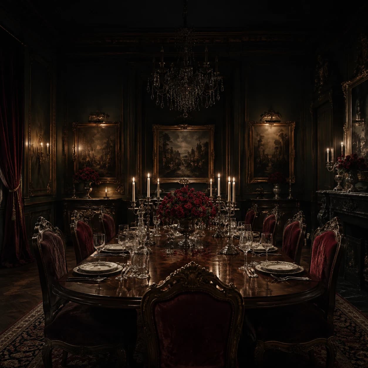 Comedor de inspiración Toreador, referencia artística del aniversario
