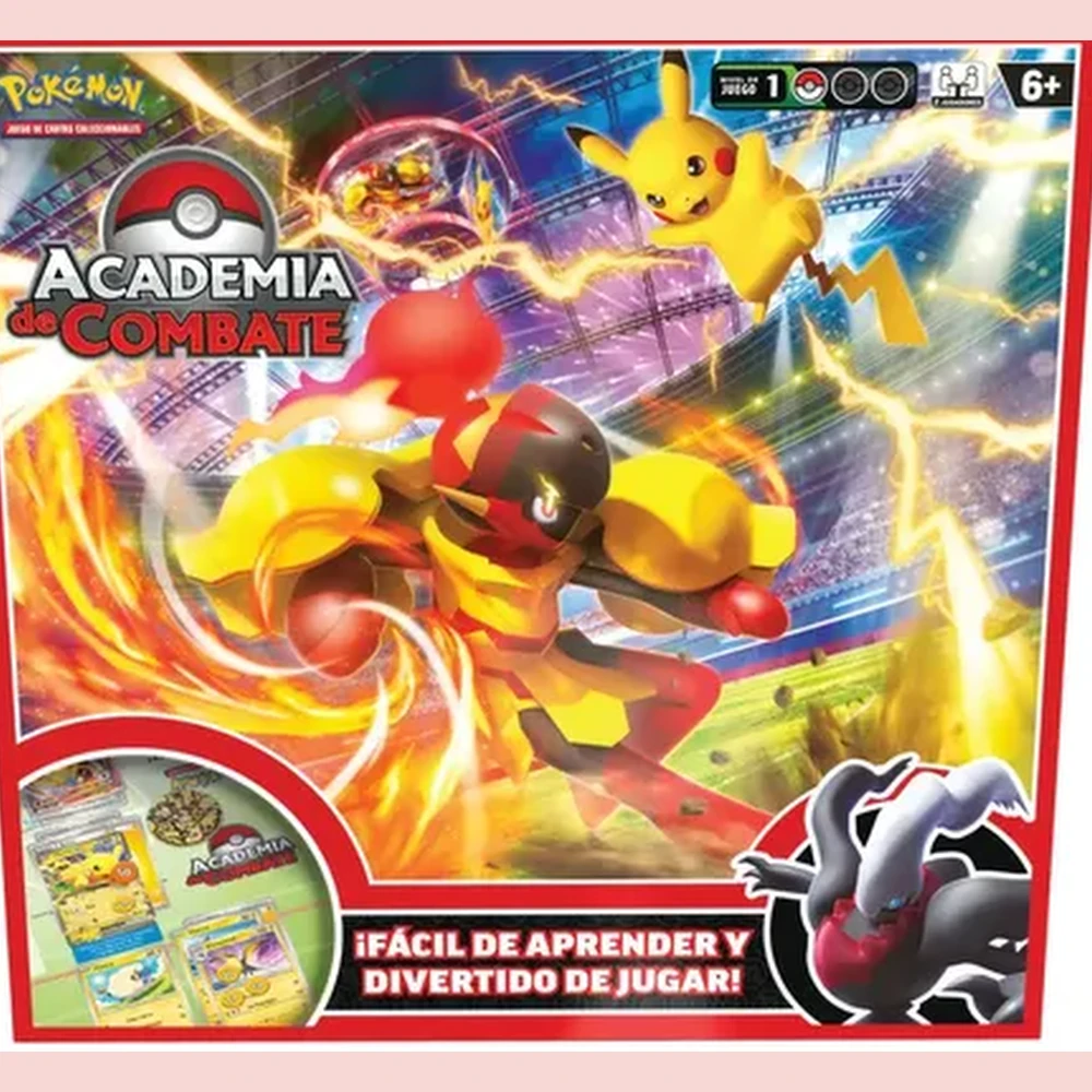 Caja del juego de mesa Academia de Combate Pokémon
