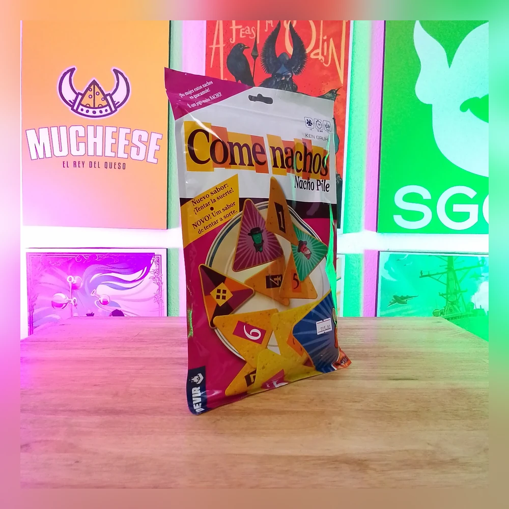 Caja del juego de mesa Come Nachos (Nacho Pile)