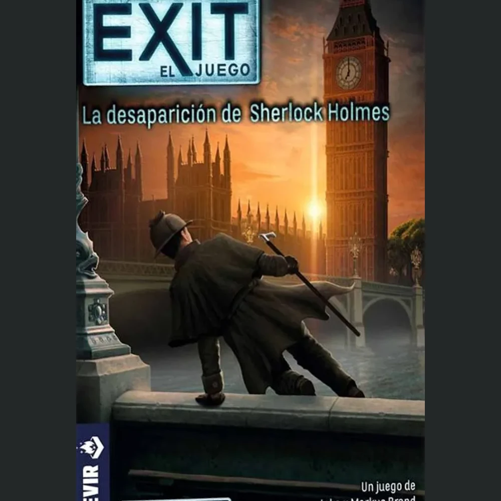 Caja del juego de mesa Exit: La Desaparición de Sherlock Holmes
