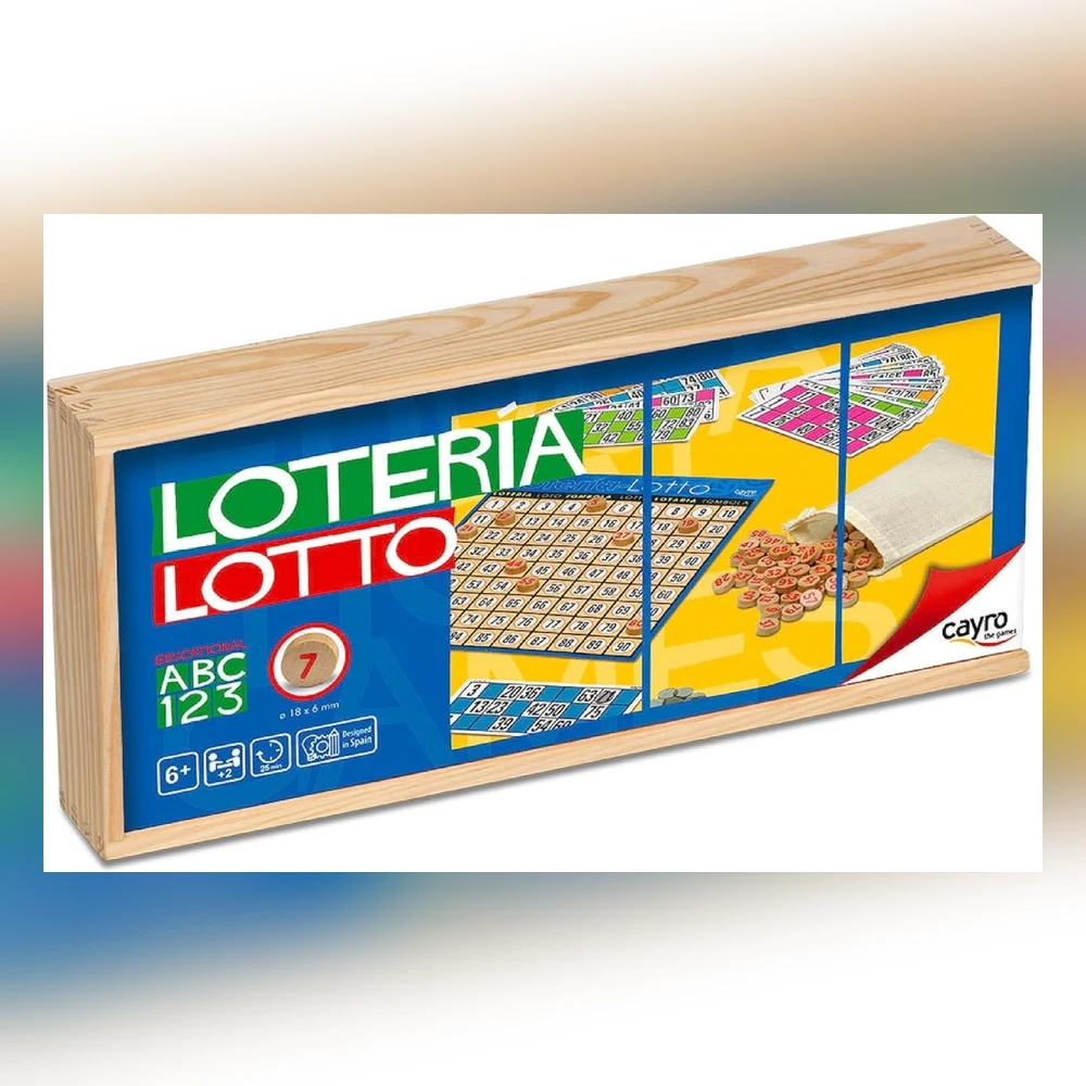 Caja del juego de mesa Lotería Lotto