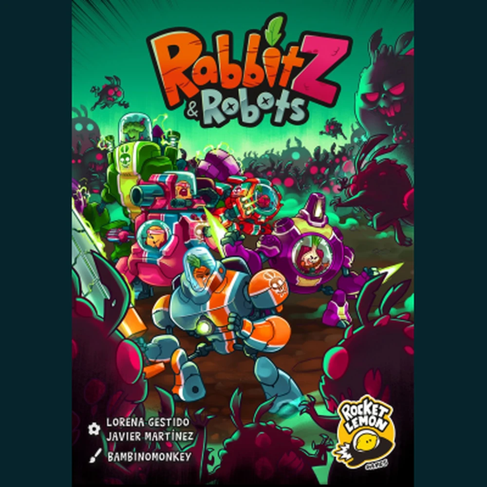 Caja del juego de mesa Rabbitz & Robots