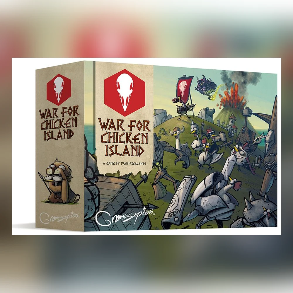 Caja del juego de mesa War For Chicken Island